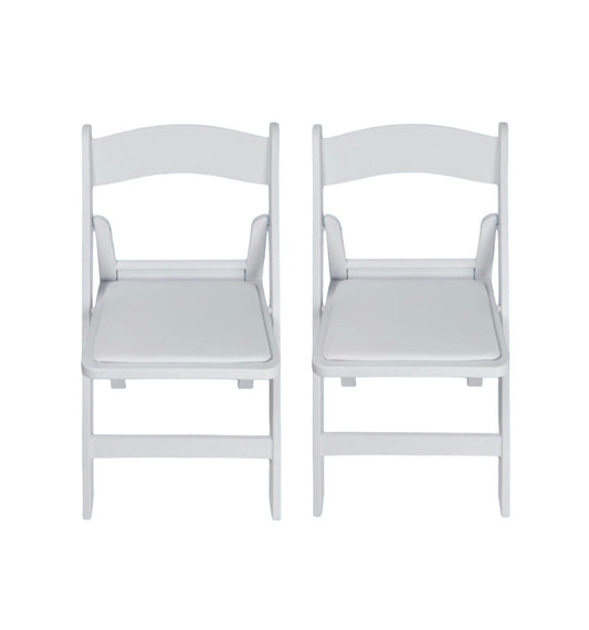 RVH Signing Chairs - White Americana x2 Bundle Rockhampton Vintage Hire 