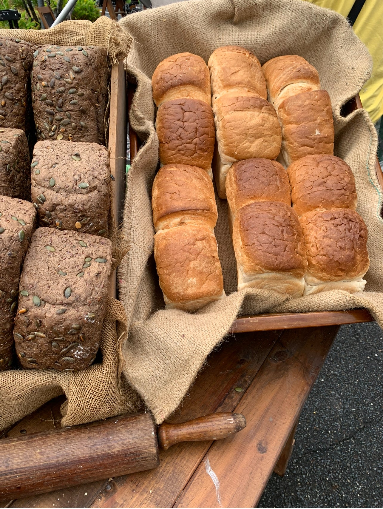 Food Styling Vintage Timber Bakers Trough, Rolling Pins for hire Rockhampton Vintage Hire