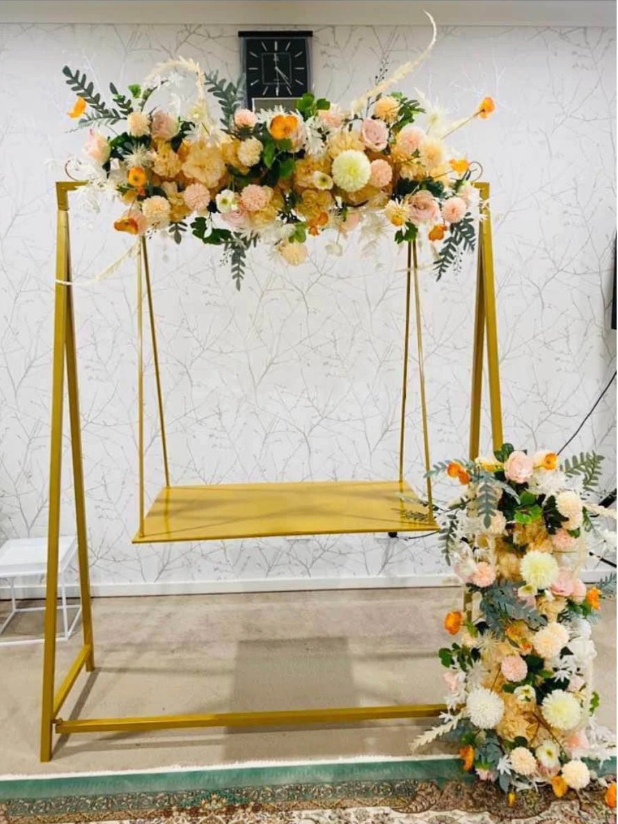 RVH Cake Swing Gold Wedding - 1.8m high Rockhampton Vintage Hire Weddings Rockhampton 