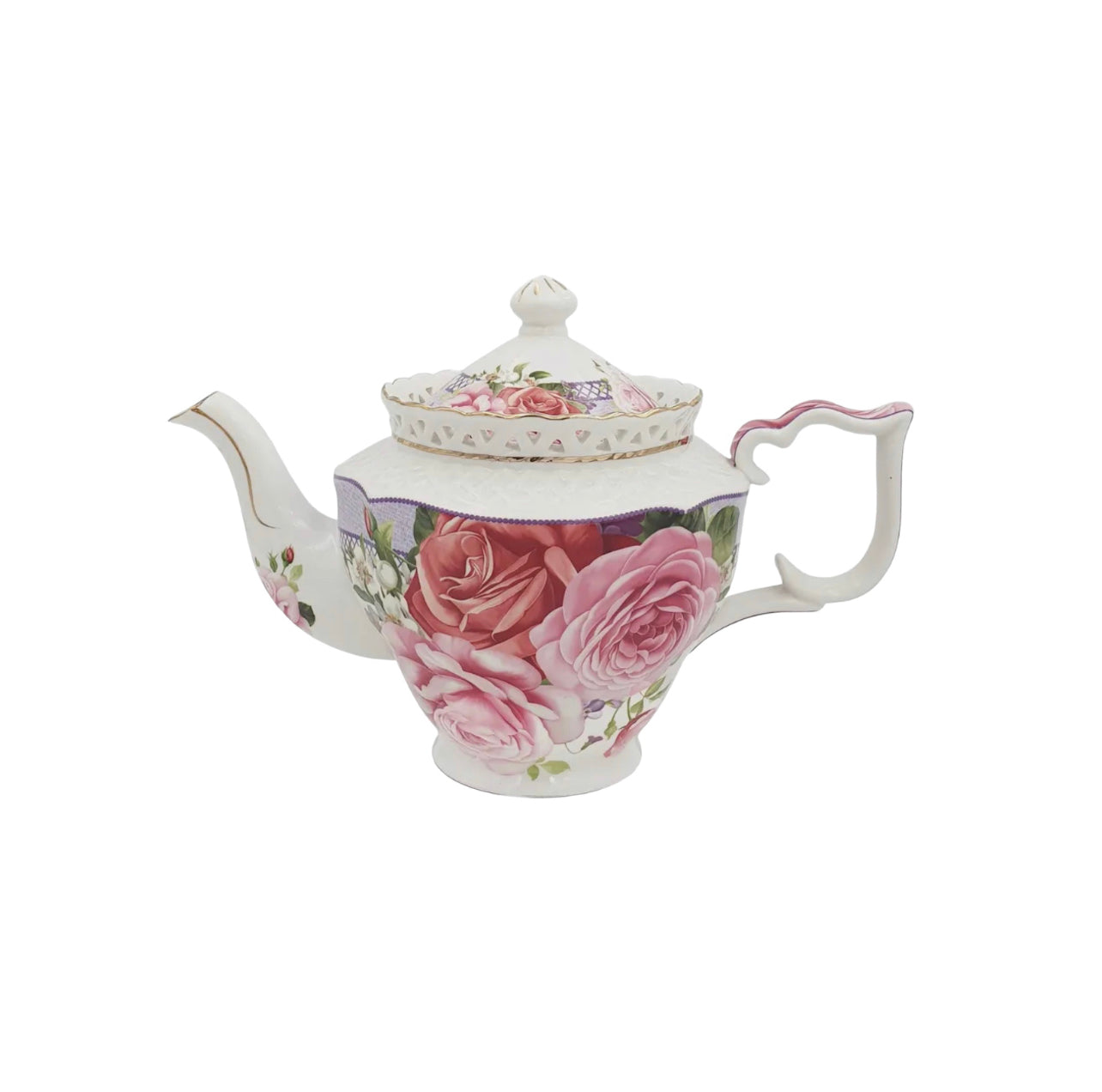 Pink Roses Teapot Rockhampton Vintage Hire