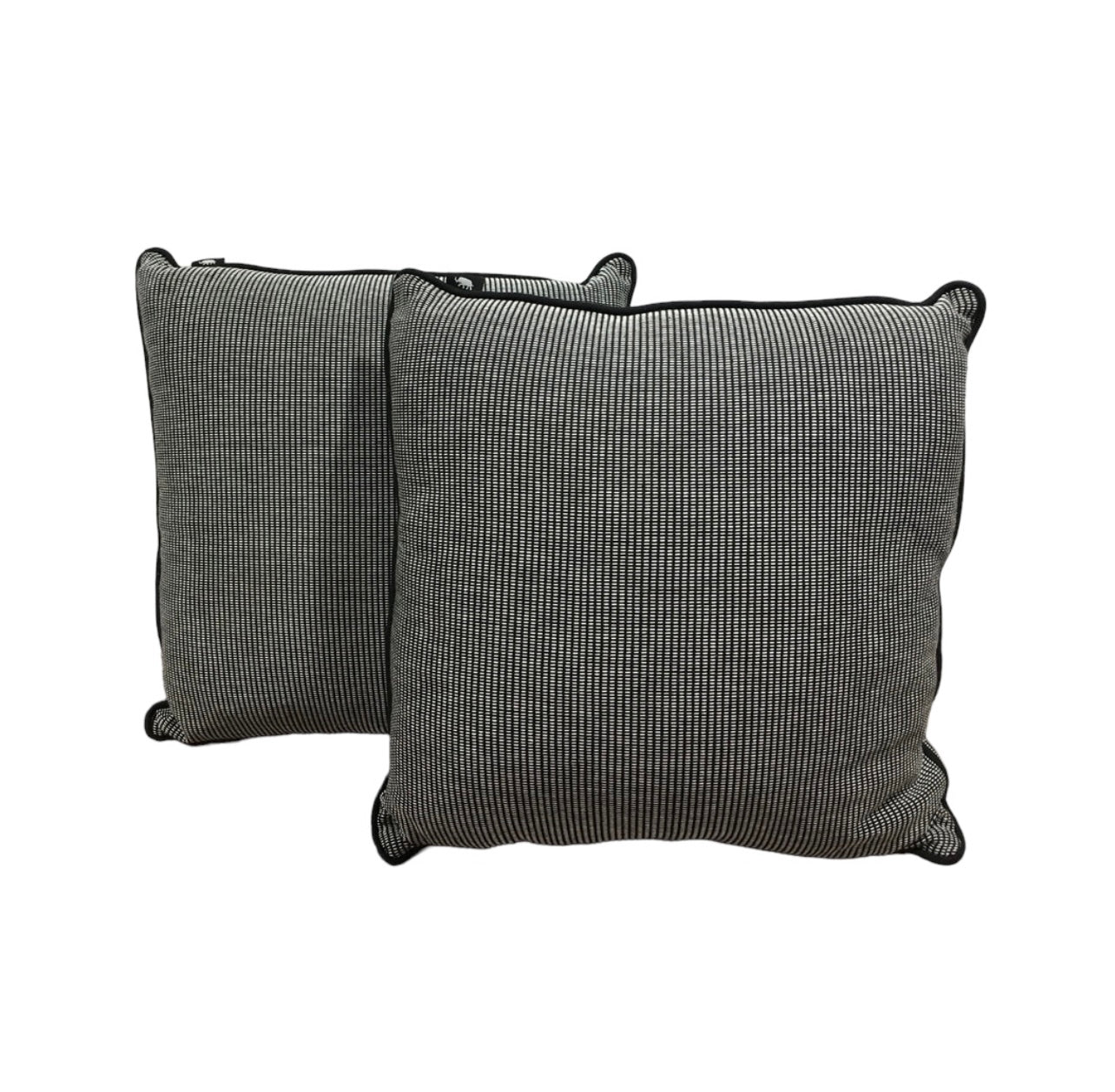 Standard Square Cushions - Black Edge x 2 Bundle Rockhampton Vintage Hire