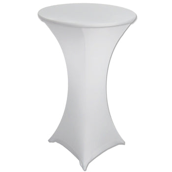 Dry Bar Cover 600mm Round - Fitted Lycra - White Rockhampton Vintage Hire