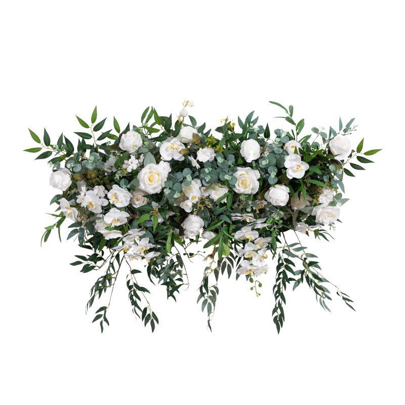 Rose, Orchid & Eucalyptus Floral Arch Arbor Arrangement Rockhampton Vintage Hire