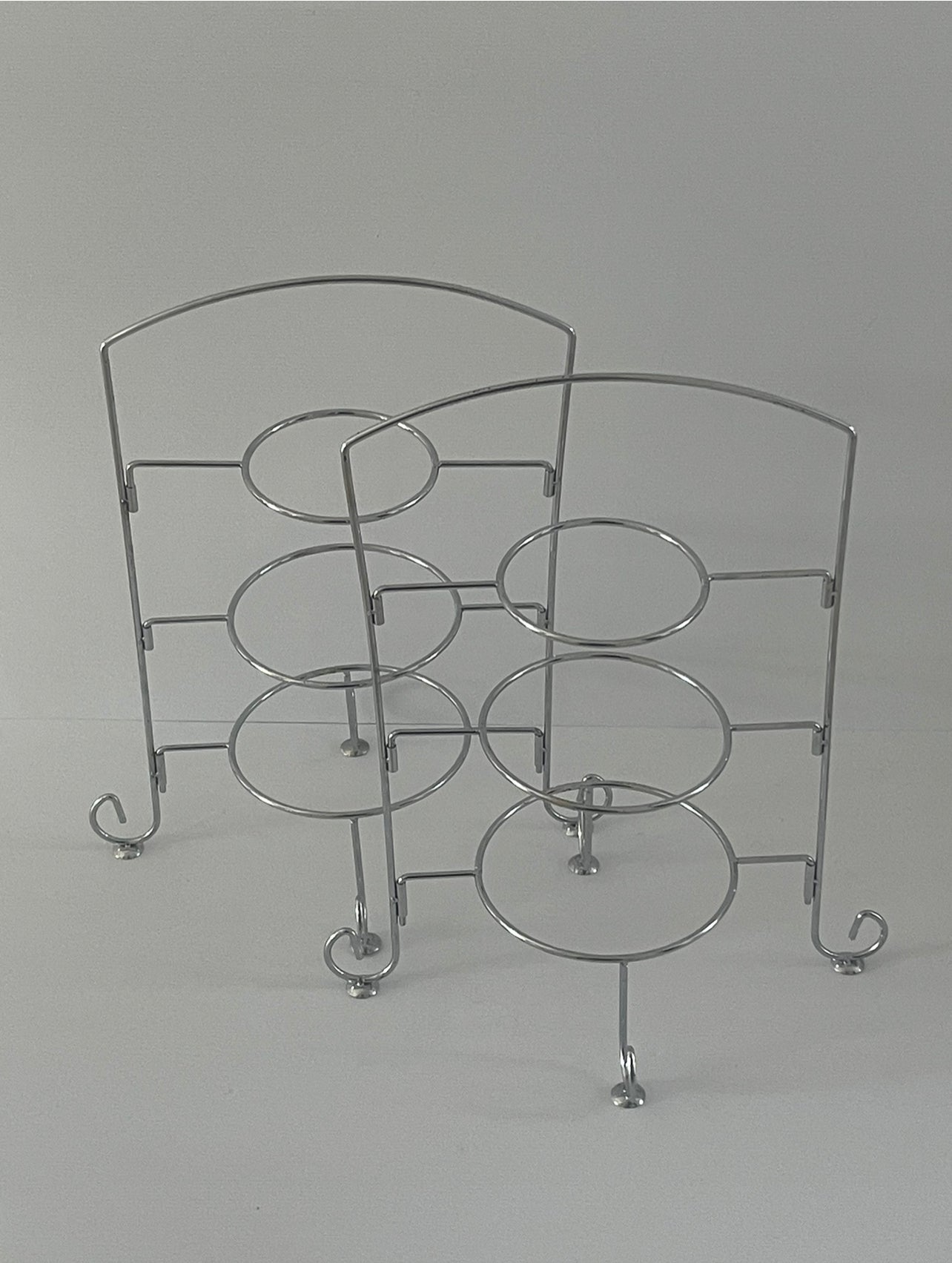 3-Tier Silver Metal Plate Stand Rockhampton Vintage Hire