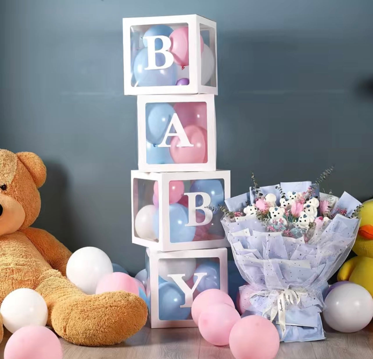 Baby Balloon Box Set - White Rockhampton Vintage Hire