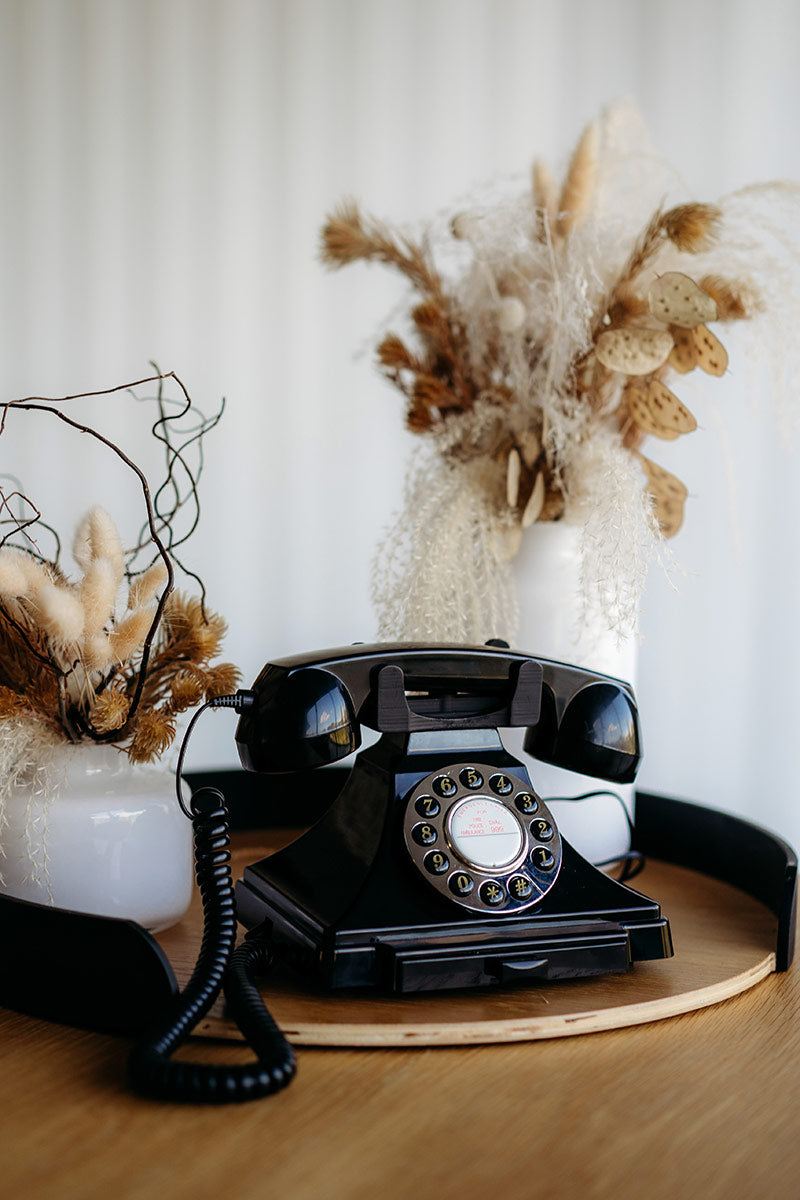 Audio Guestbook for hire. Preserve cherished memories with a touch of nostalgia as you capture heartfelt voice messages from your loved ones on this charming retro phone. Rockhampton Vintage Hire