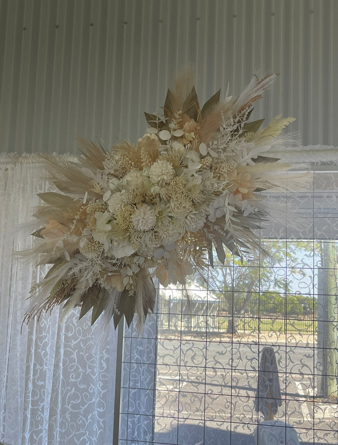 Dried Floral Arch Arbor Arrangement - Boho Rockhampton Vintage Hire