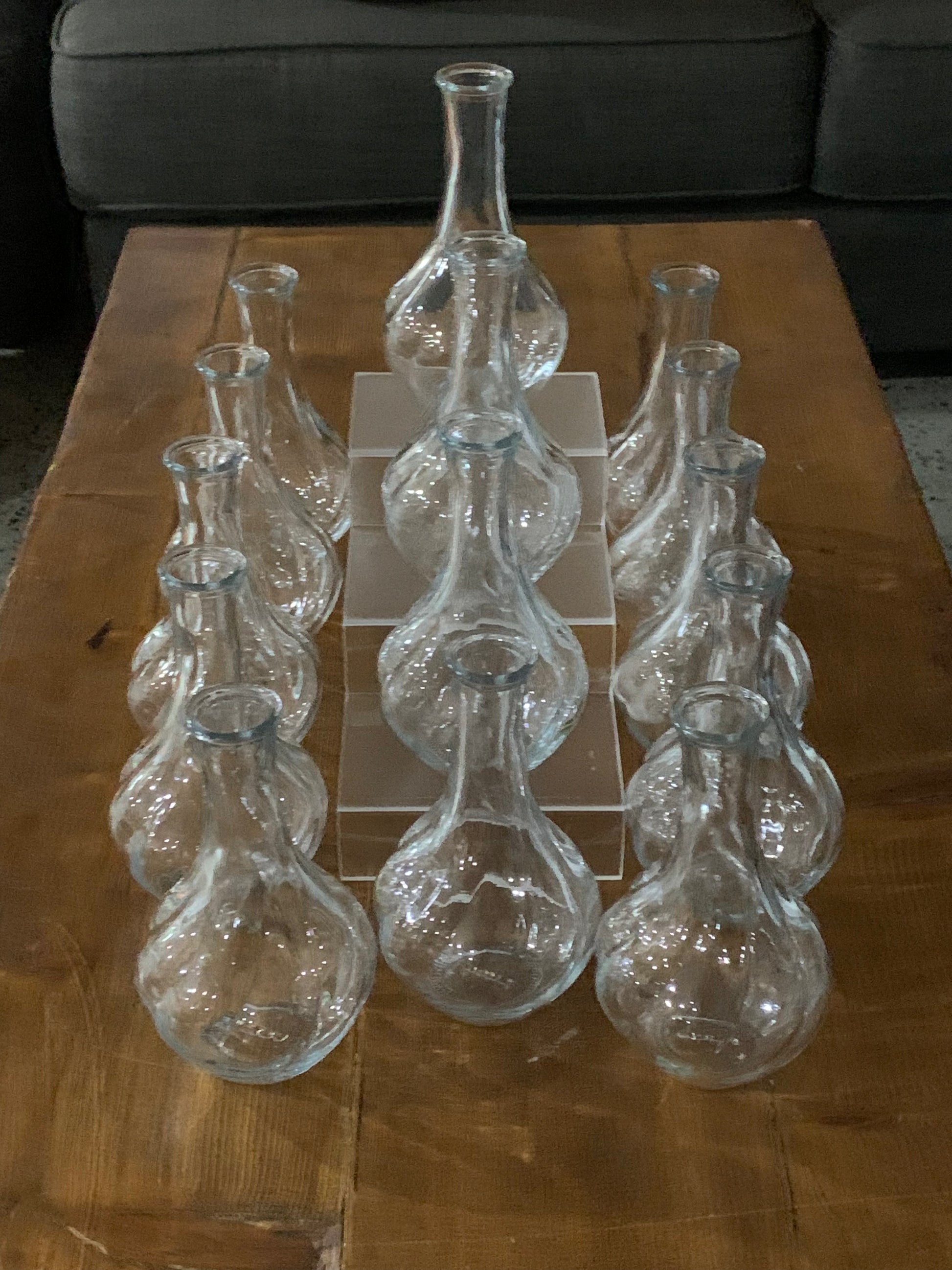 Bud vases, great for grouping, add florals as table centerpieces. Can also be hung from an arbor filled with flowers as a pretty flower backdrop. Rockhampton Vintage Hire