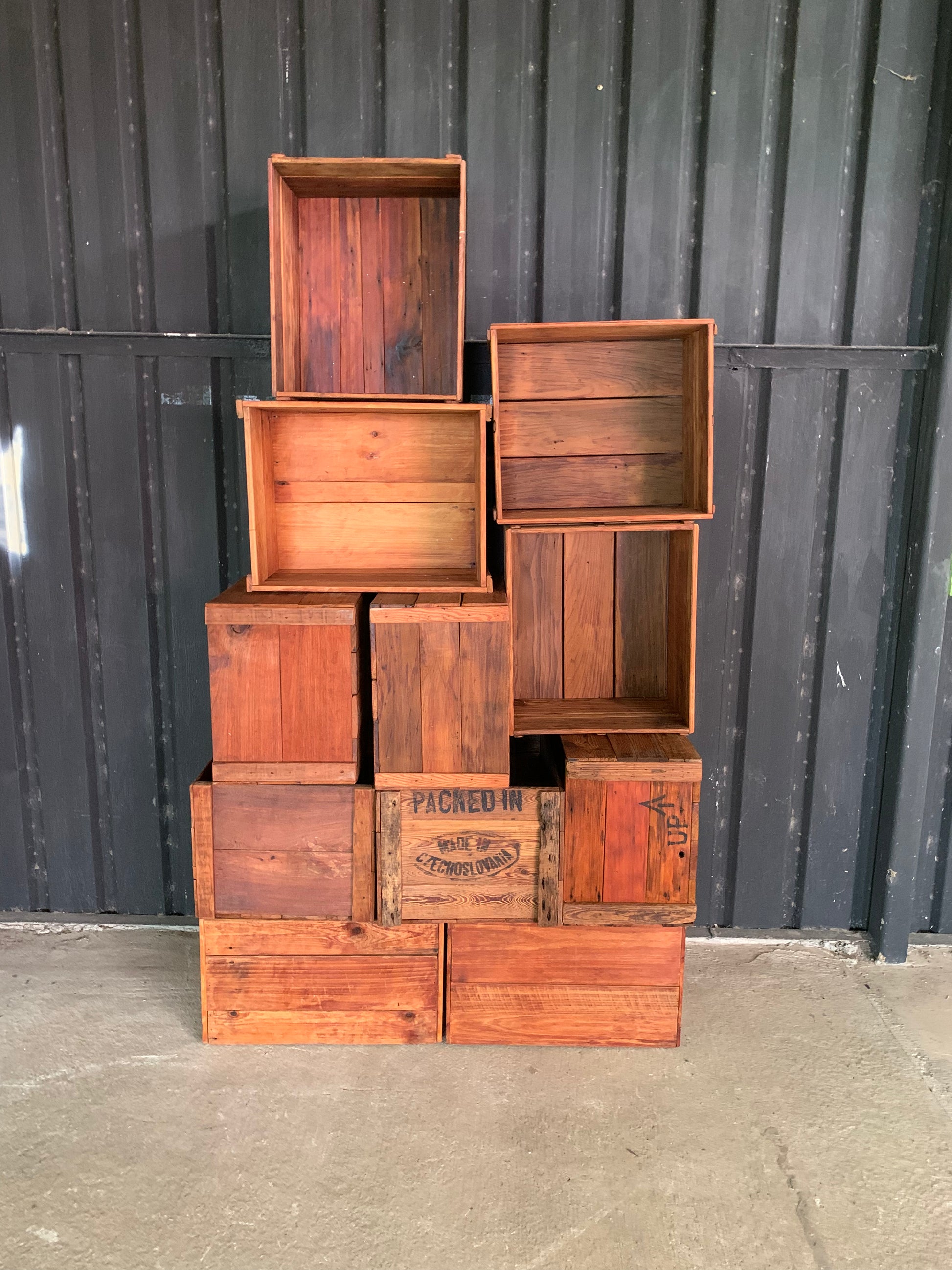 Vintage Boxes & Crates Various Sizes Available Rockhampton Vintage Hire