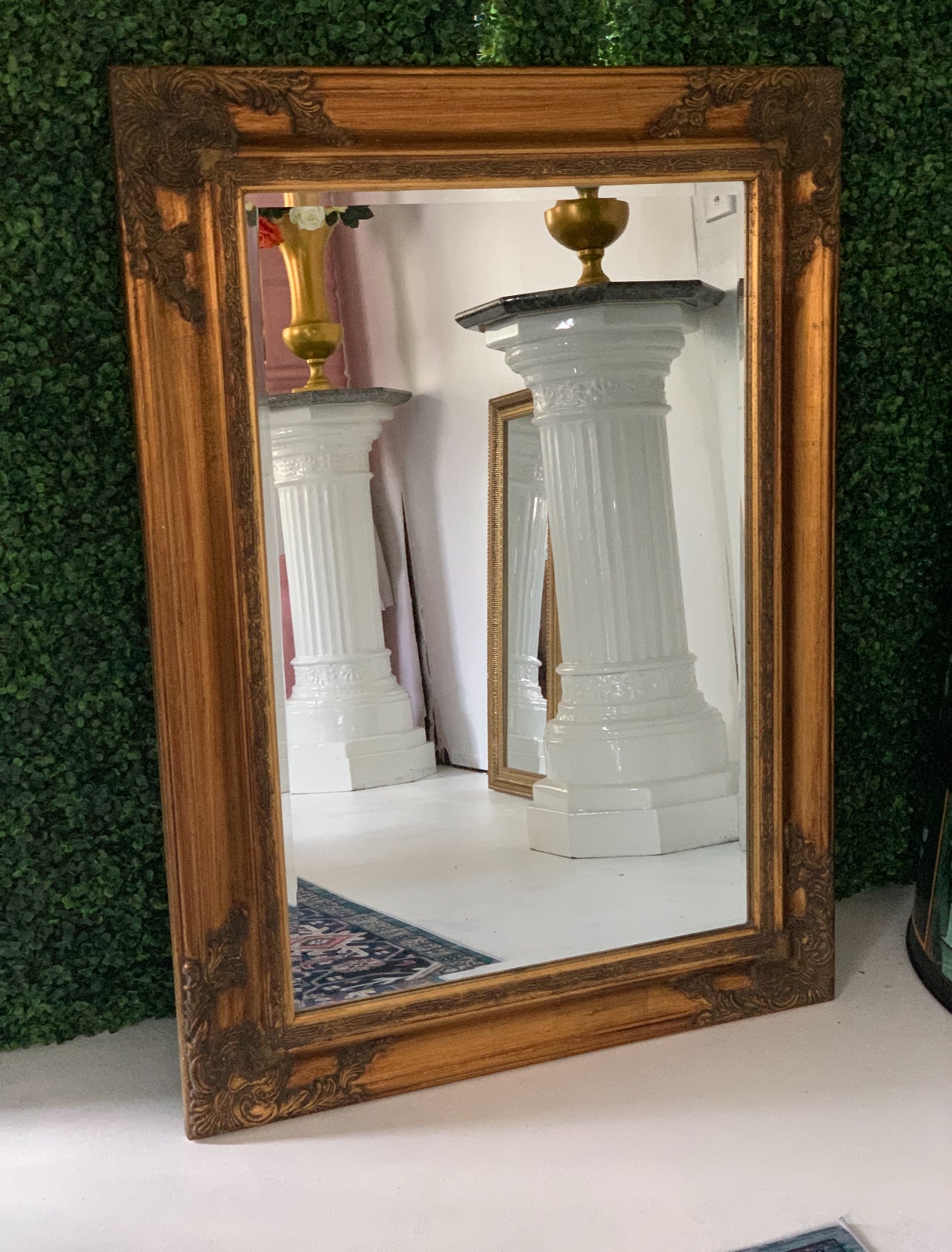 Bevel Mirror Set In Gold Frame Rockhampton Vintage Hire