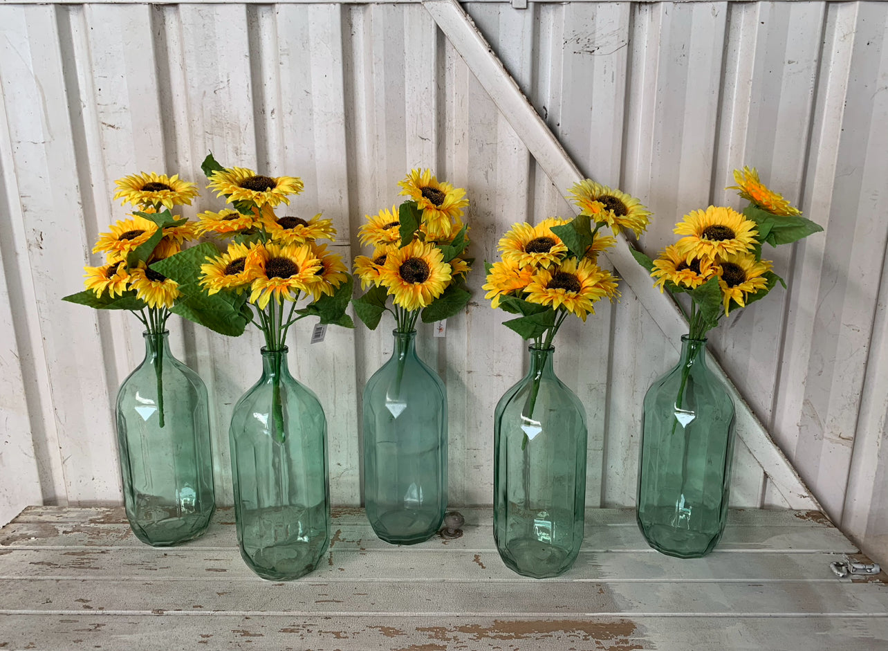 Vases - Green XL Bottles Bundle x5 Wedding & Events Rockhampton Vintage Hire