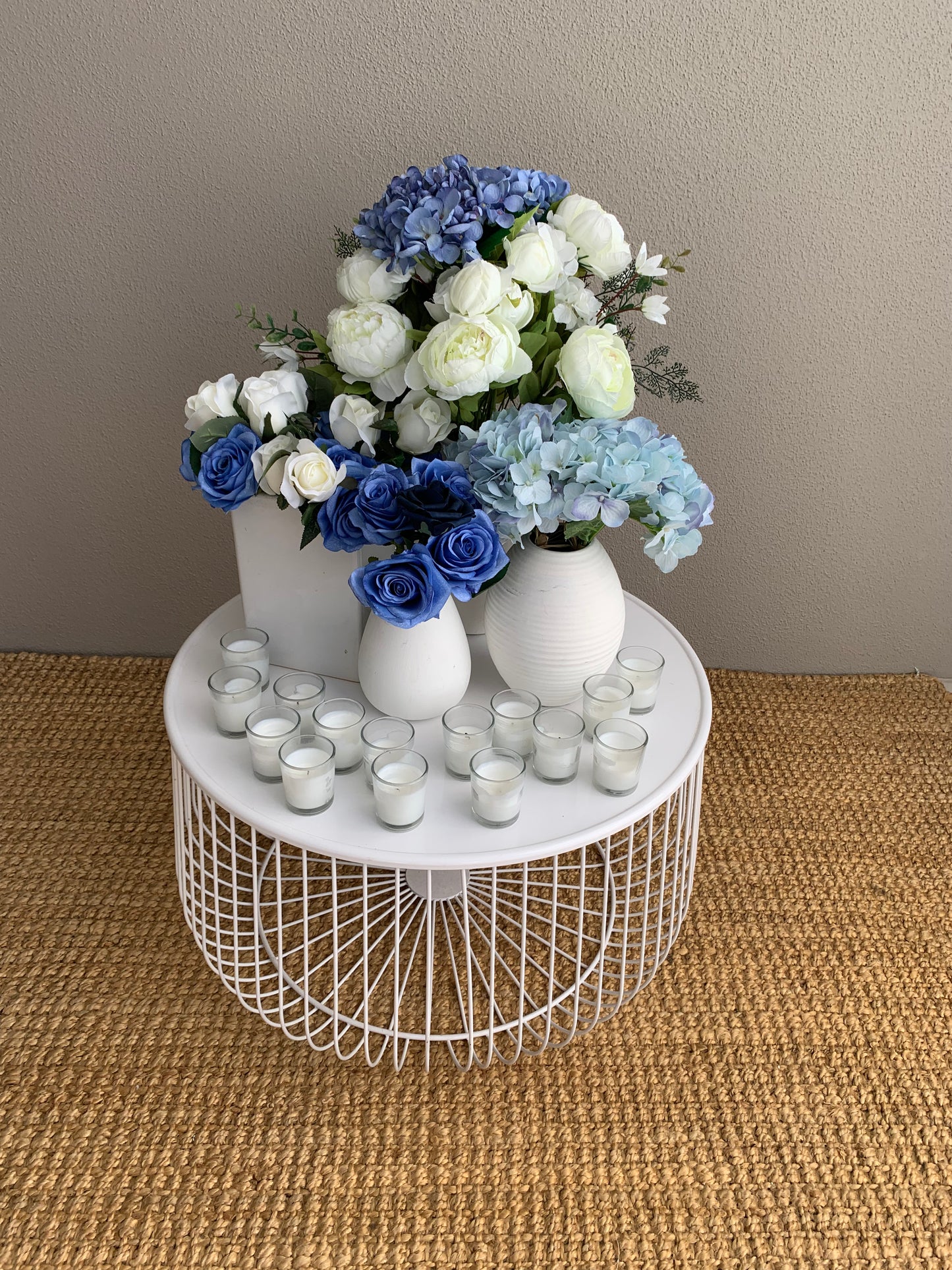 White Vases Rockhampton Vintage Hire