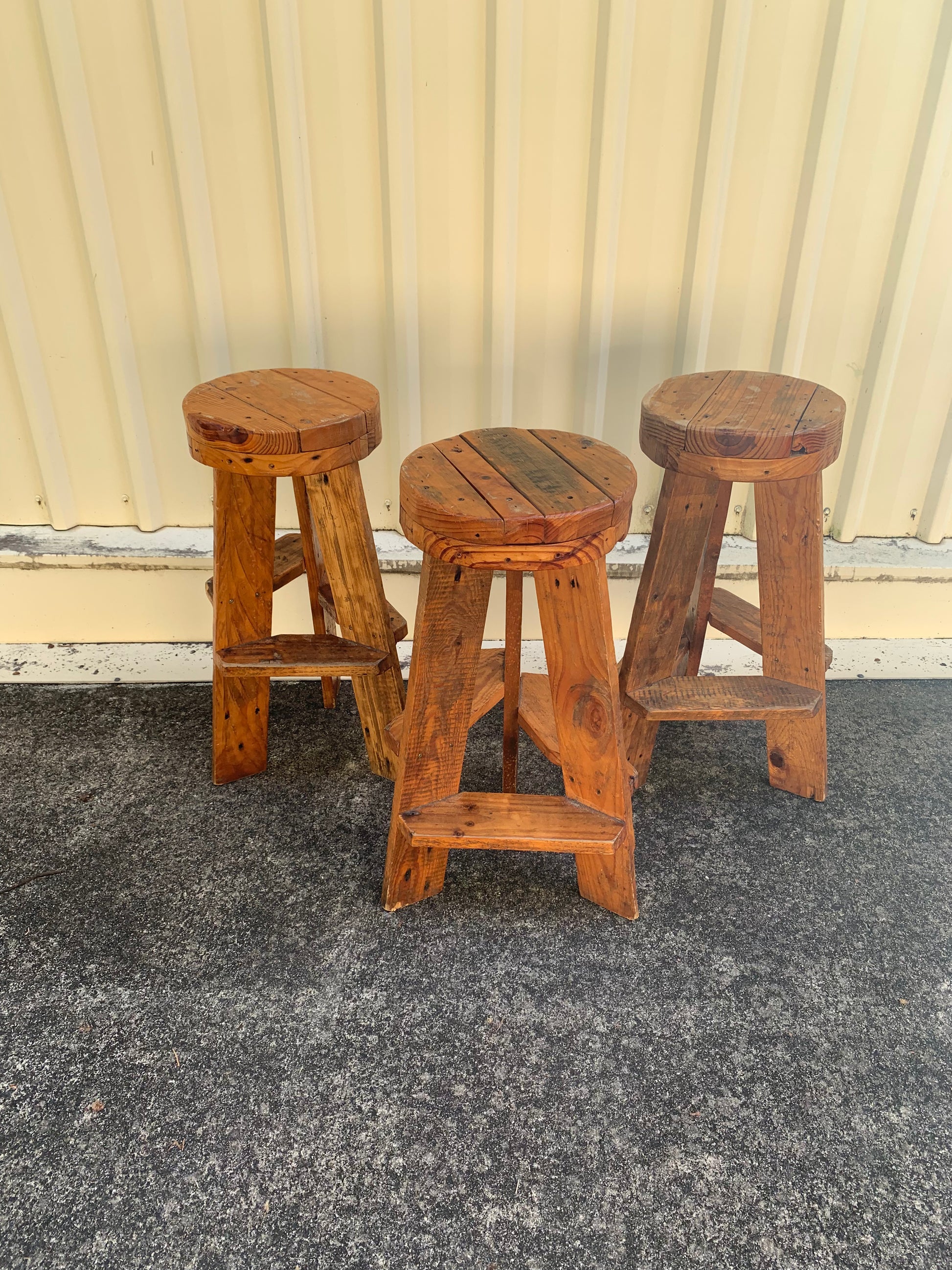 Rustic Timber Stools Rockhampton Vintage Hire