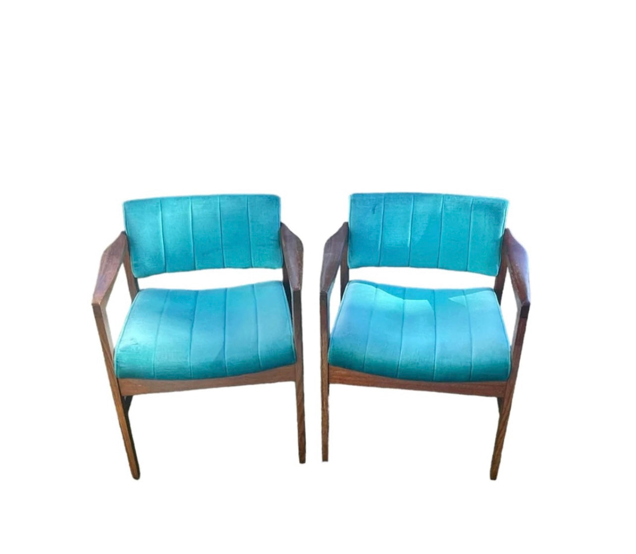 Vintage Velvet Teal Armchair x2 Bundle Rockhampton Vintage Hire