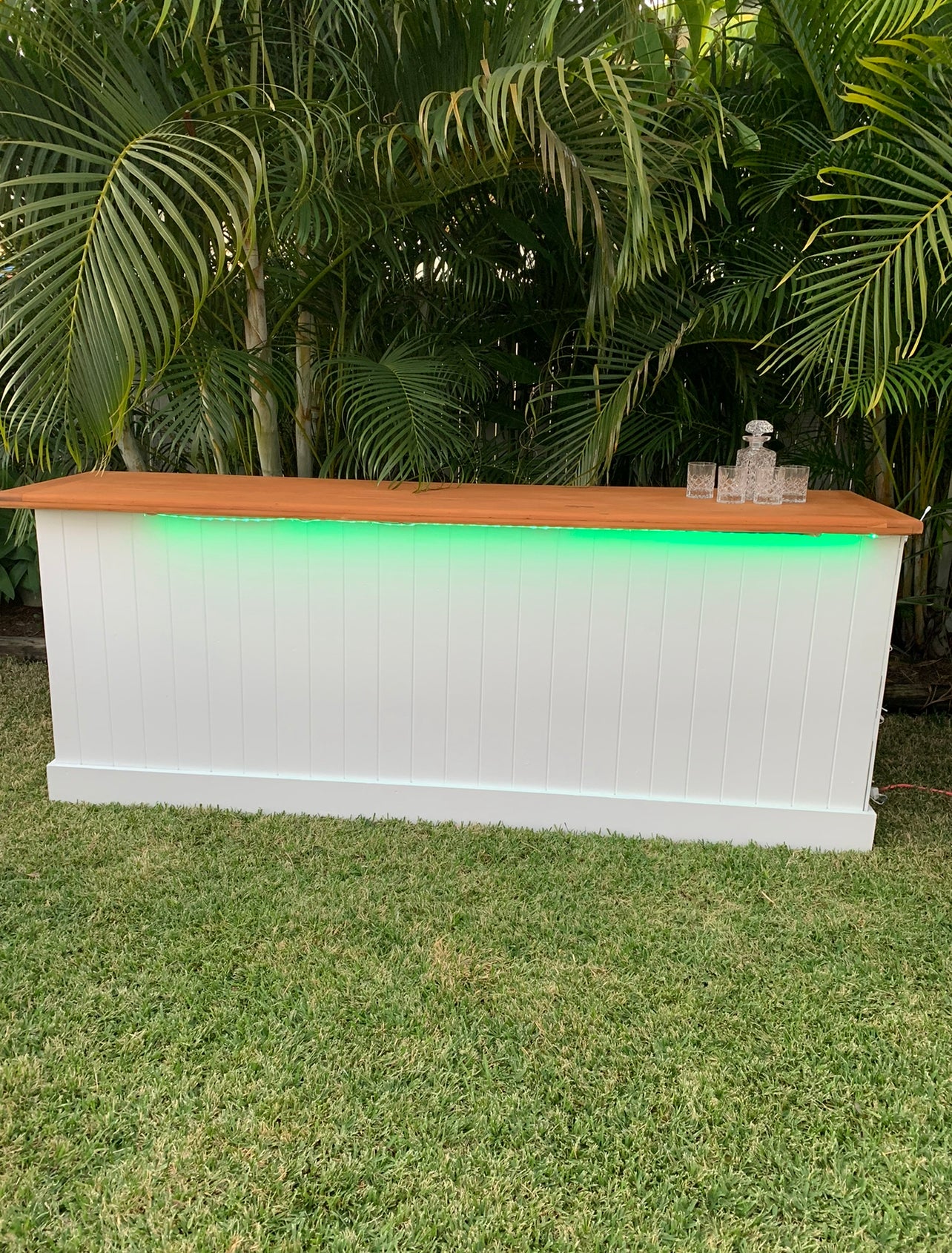 RVH Bar Hire - White & Timber Top Rockhampton Vintage Hire Party Hire , weddings Rockhampton 