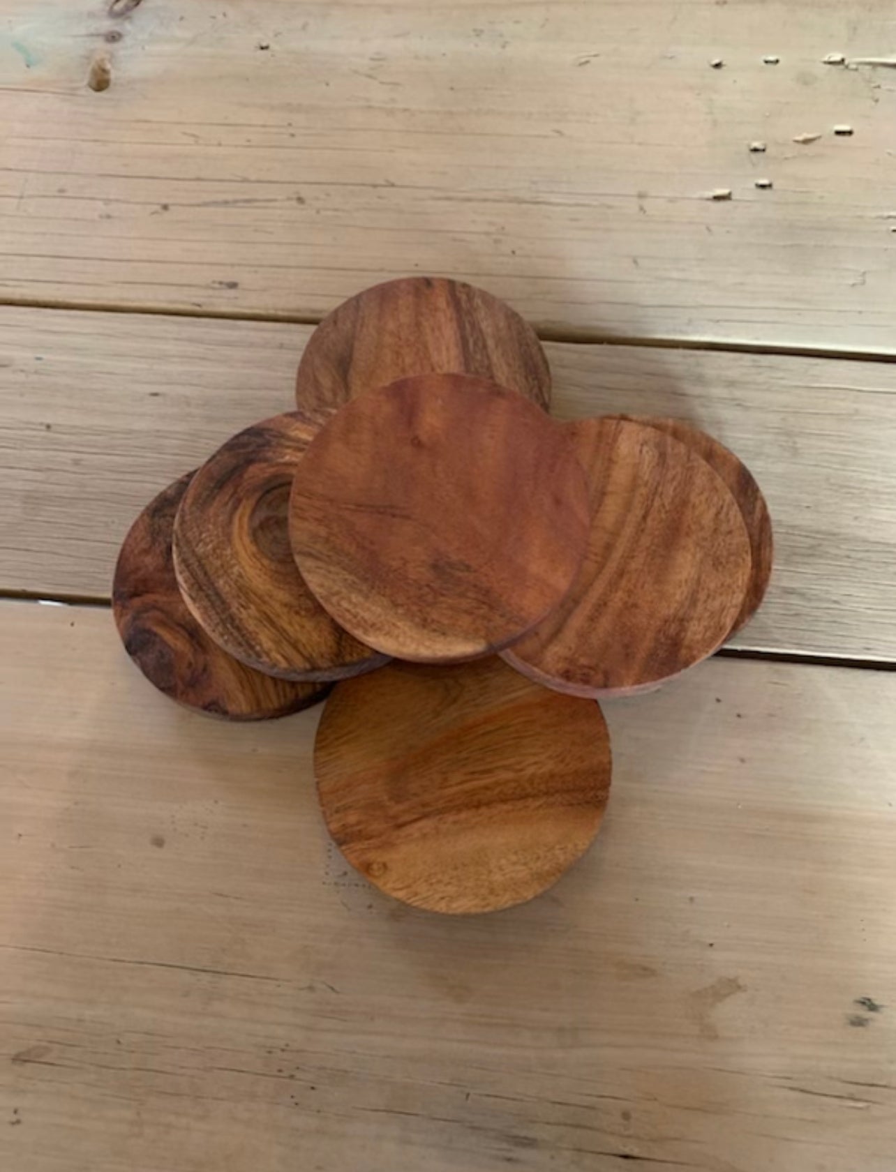 Coasters - Round Wood x 12