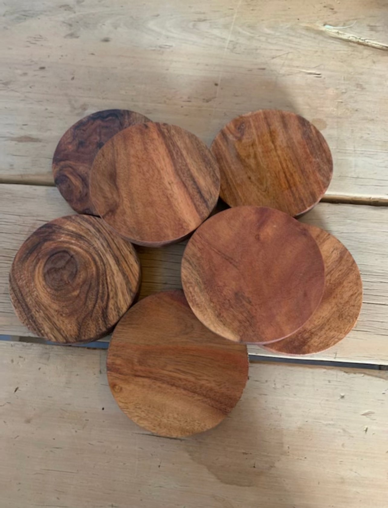 Coasters - Round Wood x 12