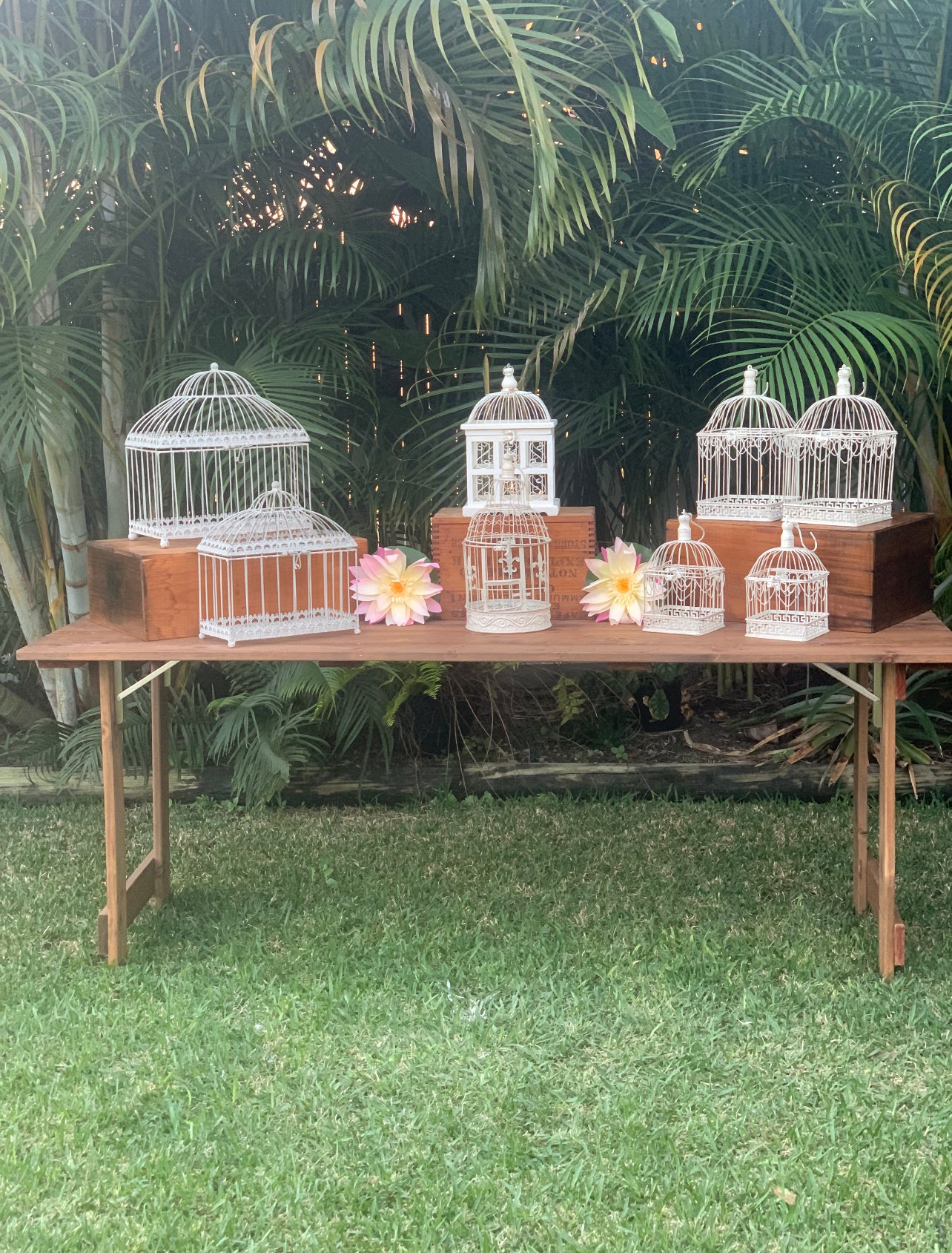 white birdcages Rockhampton Vintage Hire