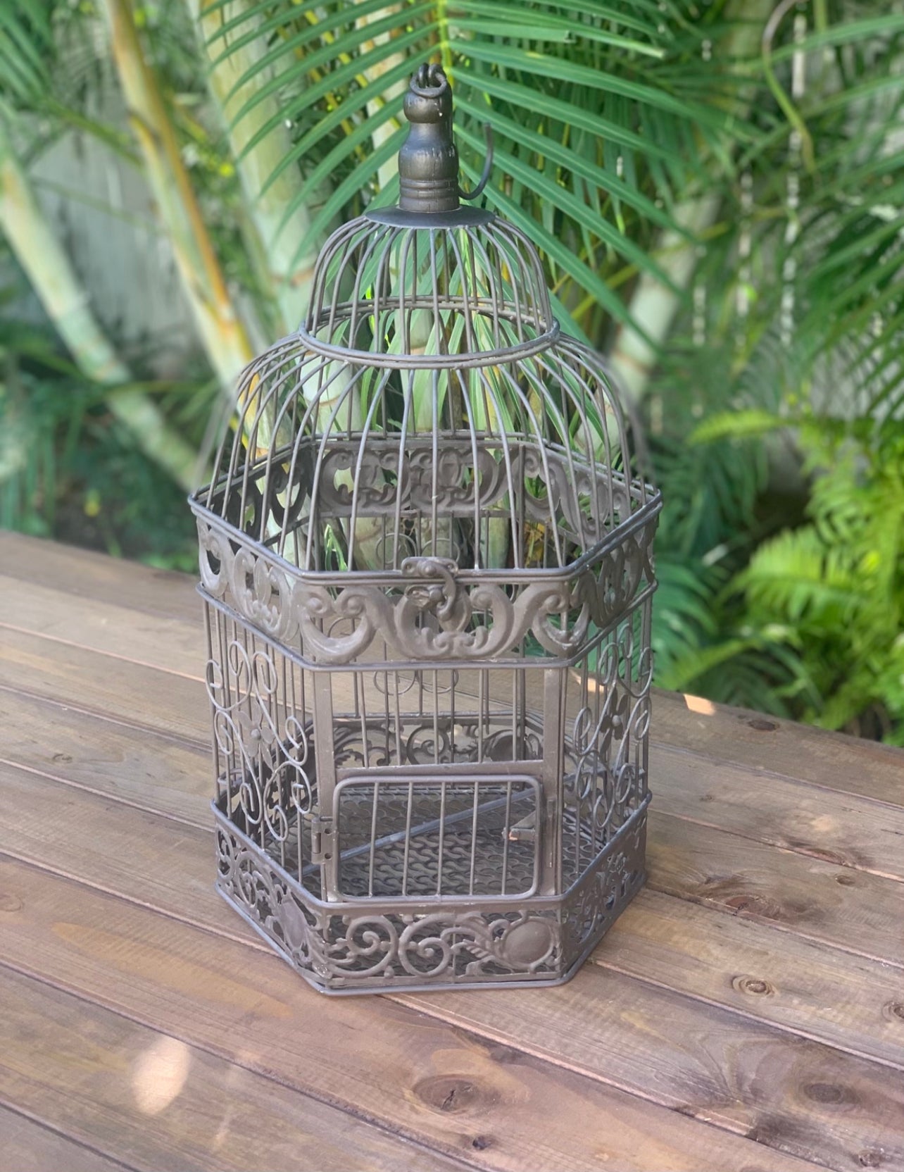 Bird Cage - Hexagonal Brown