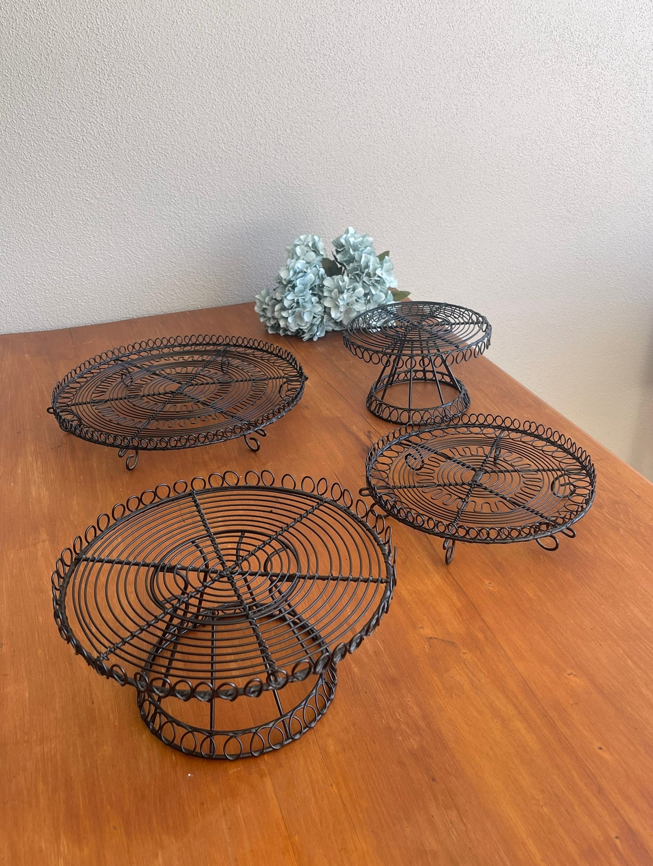 black wire cake stands Rockhampton Vintage Hire