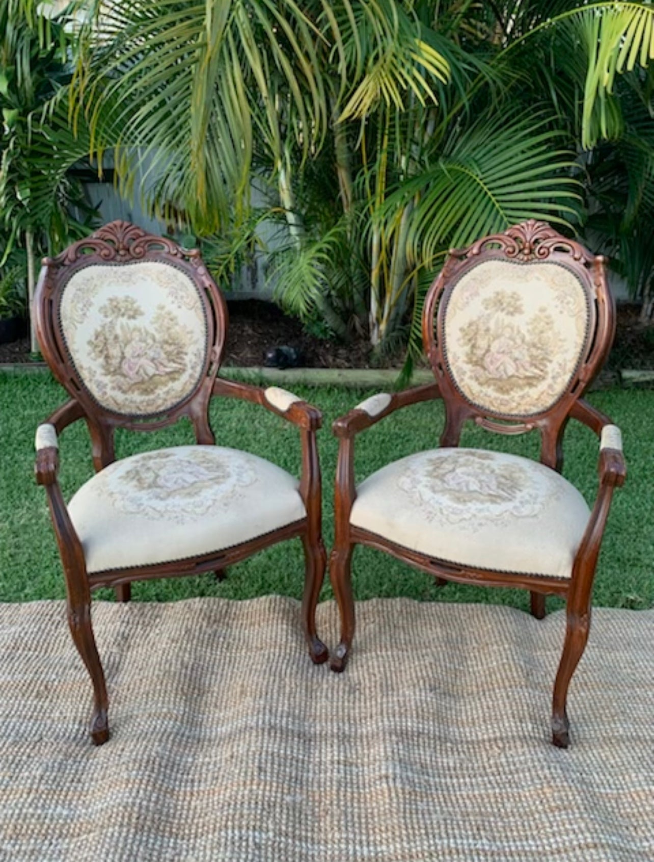 Signing Chairs - Vintage Carva x2 Bundle wedding & event hire Rockhampton Vintage Hire