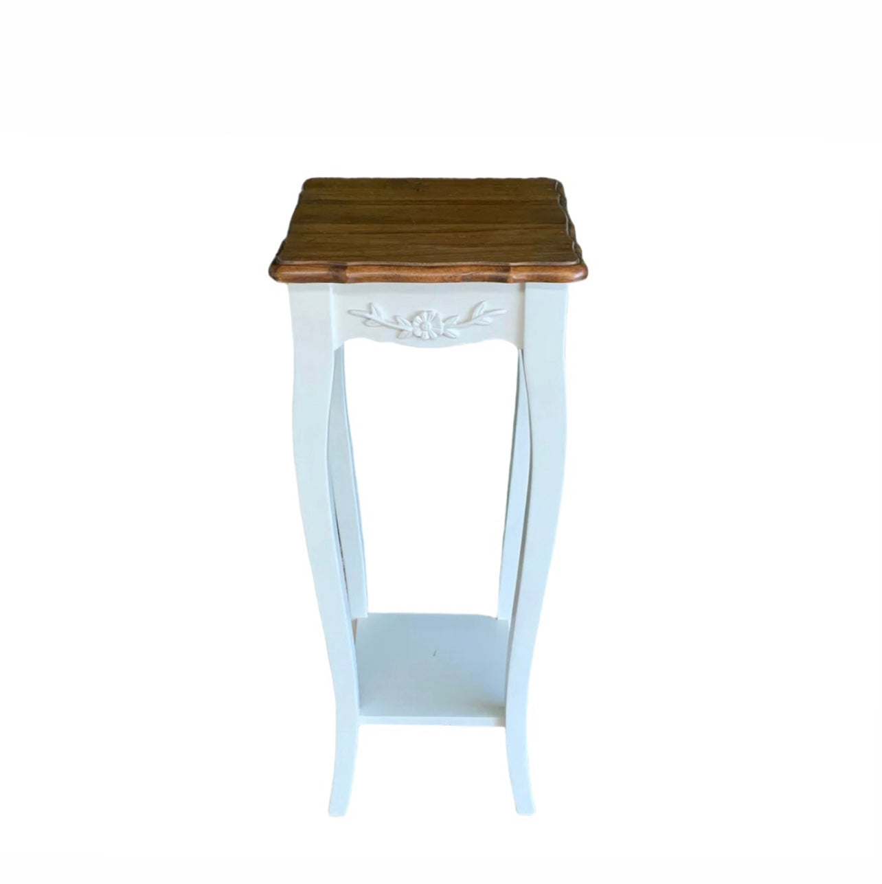 Plinth - Wedding & Event & Cake Stands - White & Timber Top Rockhampton Vintage Hire