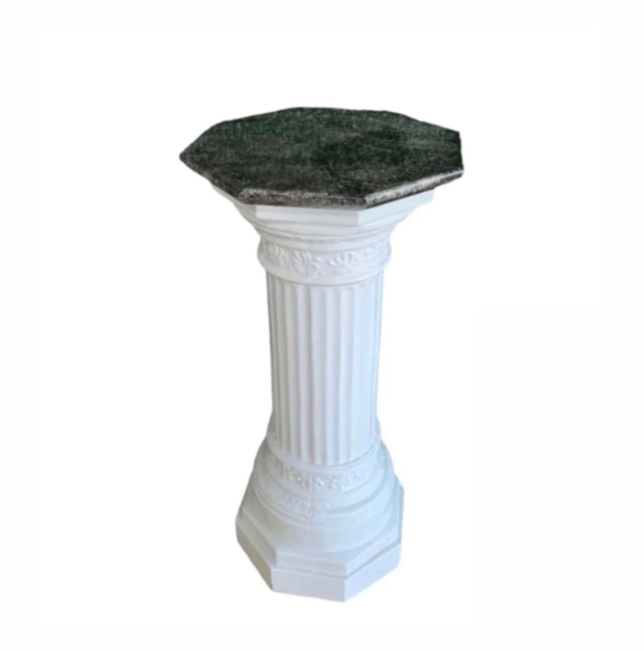 Plinths - Wedding & Event Column Flower & Cake Stands - White & Marble Top Rockhampton Vintage Hire