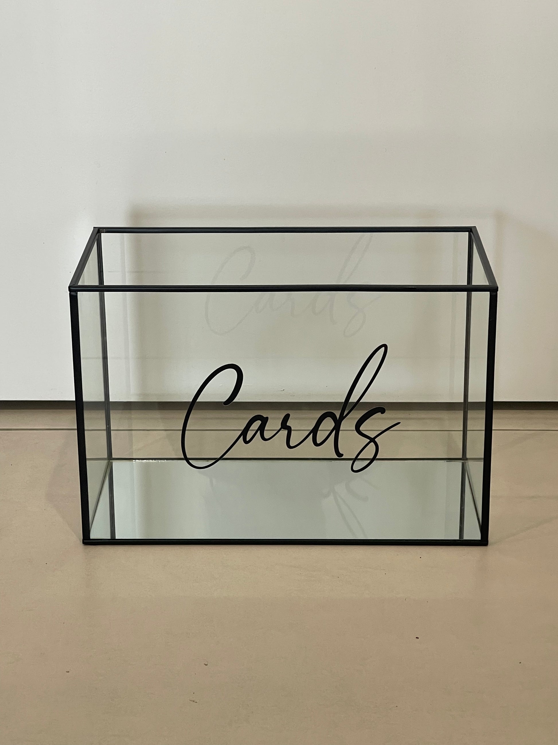 Cards & Wishing Well - Glass Black Frame Rockhampton Vintage Hire