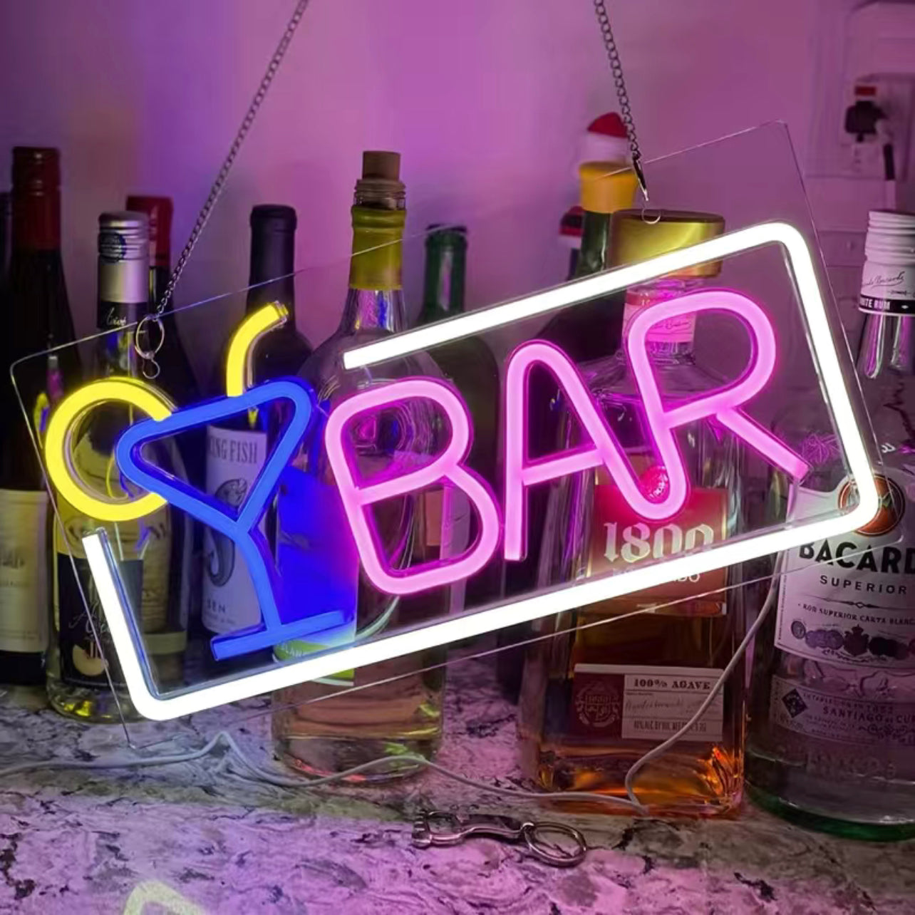 Neon Light Sign - Bar wedding & party hire Rockhampton Vintage Hire