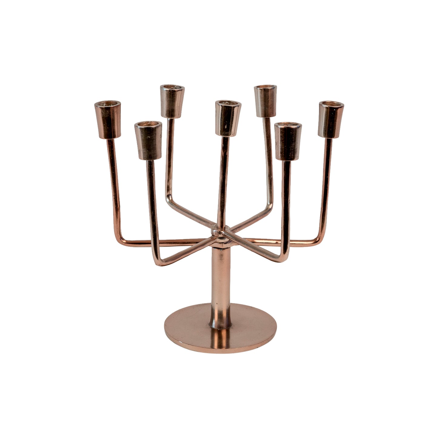 Candelabras - Rose Gold 7 Arm  x2 Available Rockhampton Vintage Hire