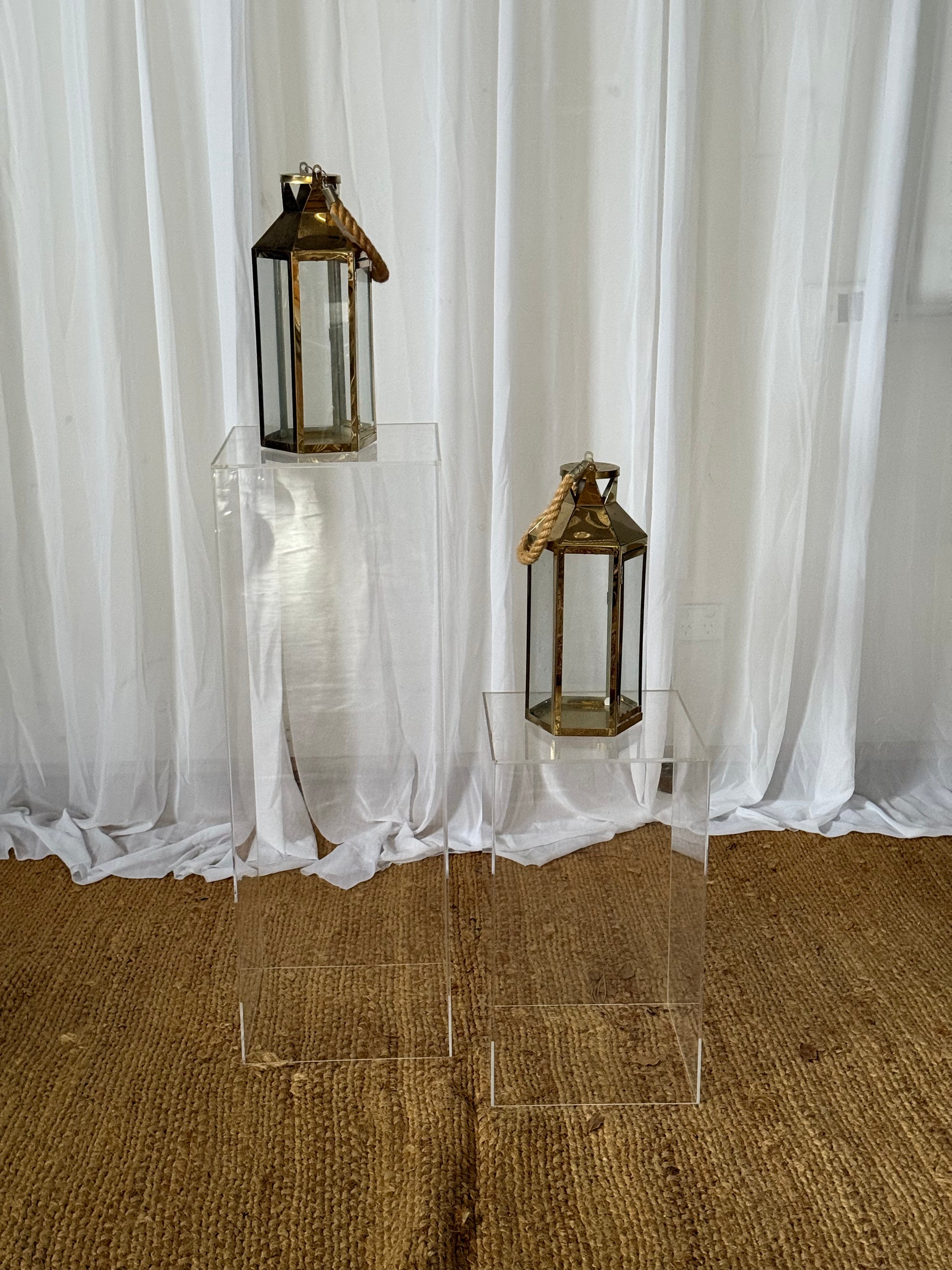 Lanterns - Gold With Rope x4 Bundle Rockhampton Vintage Hire