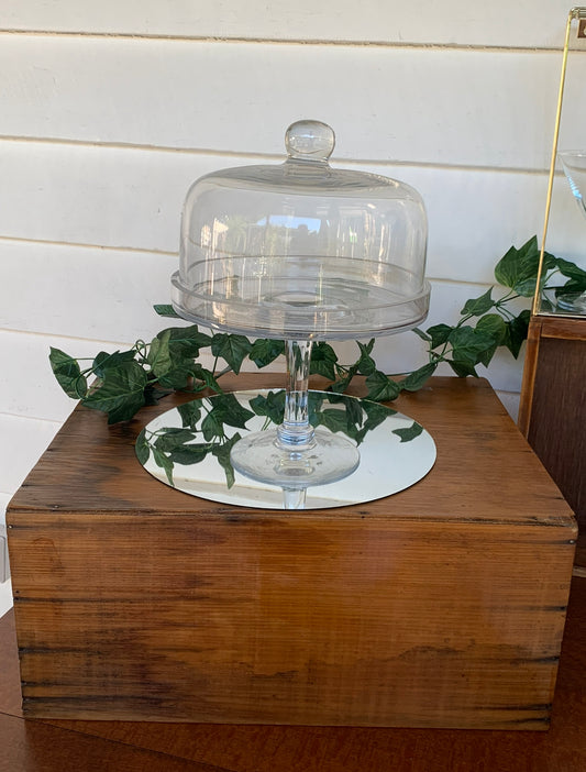 Cake Stand & Dome Glass Rockhampton Vintage Hire