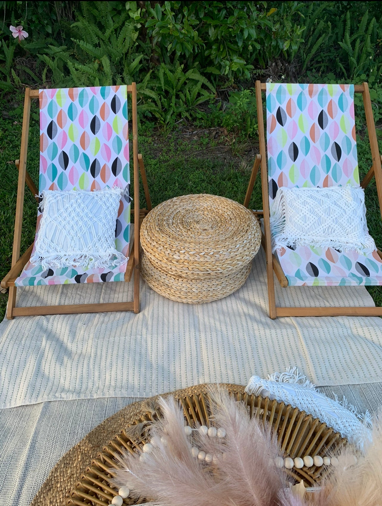Chairs - Low Deck Multi Colour Rockhampton Vintage Hire
