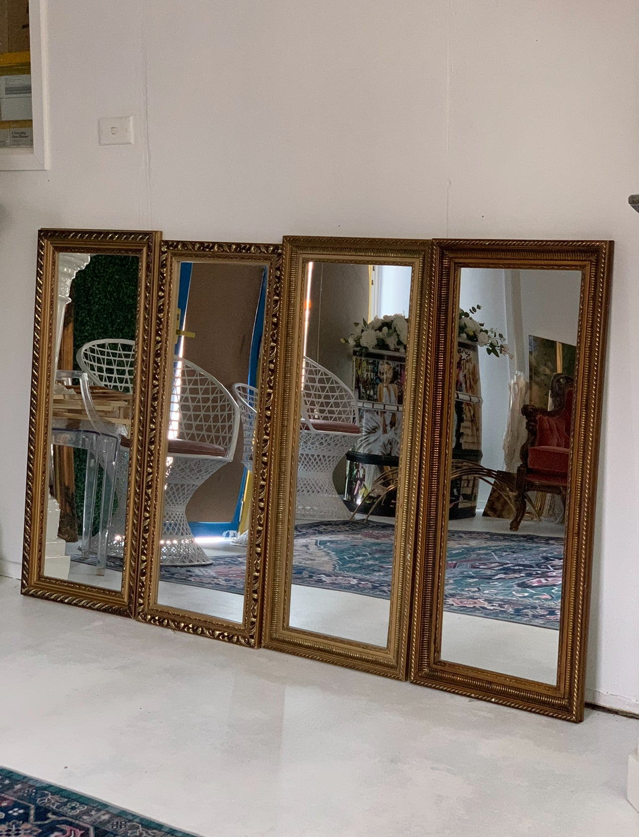 Mirror Gold Frame x4 Available Wedding & Event Hire Rockhampton Vintage Hire