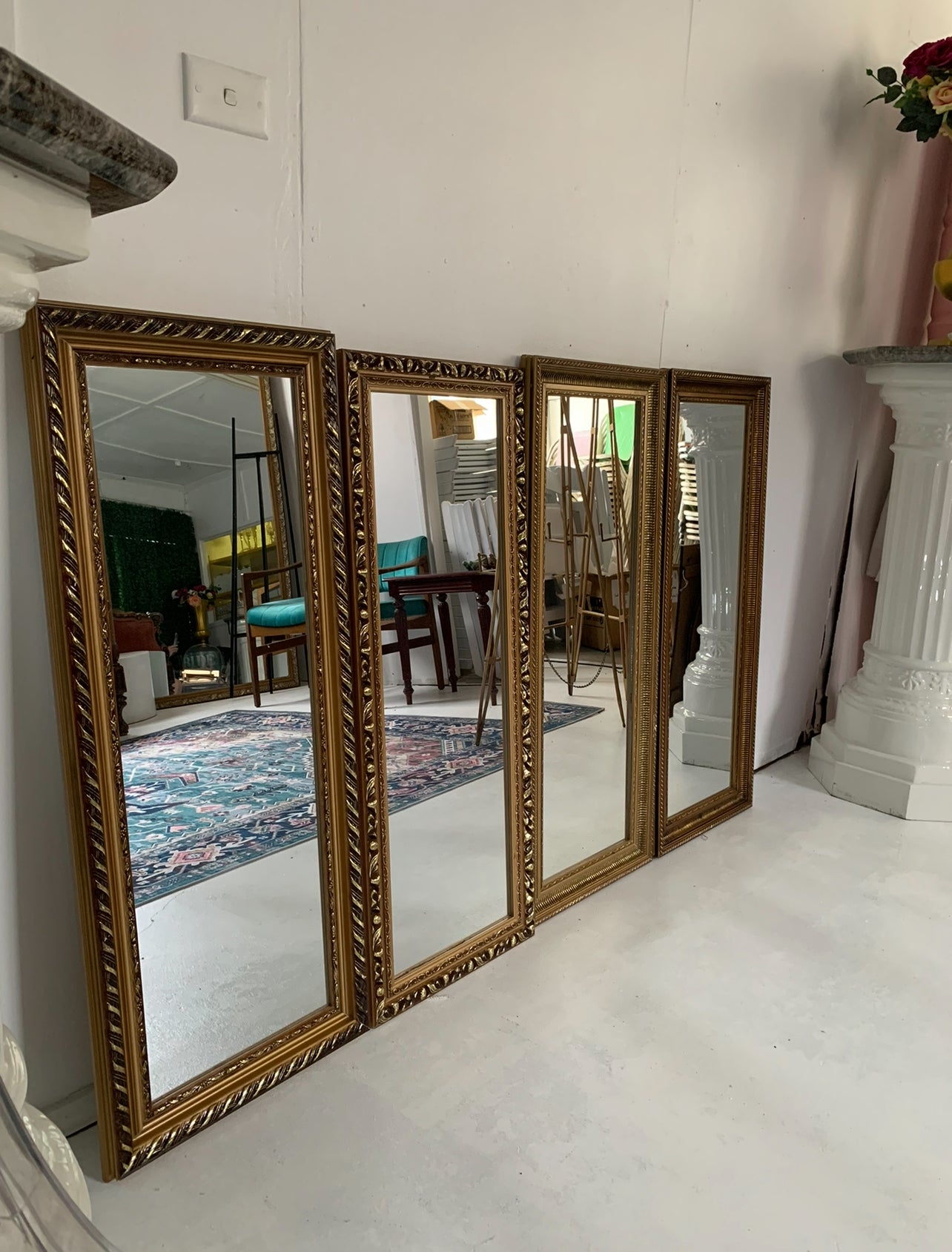 Mirror Gold Frame x4 Available Wedding & Event Hire Rockhampton Vintage Hire