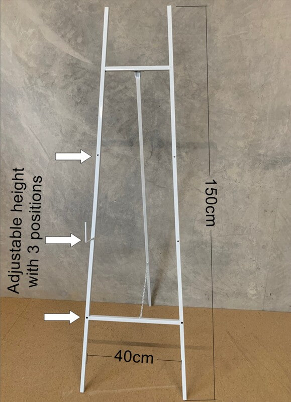 Basic Floor Standing Easel - White Rockhampton Vintage Hire