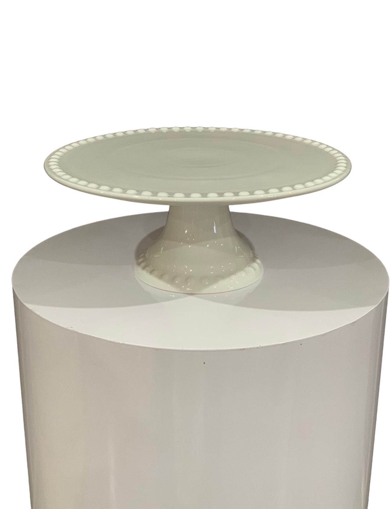 Cake Stand Round White Rockhampton Vintage Hire