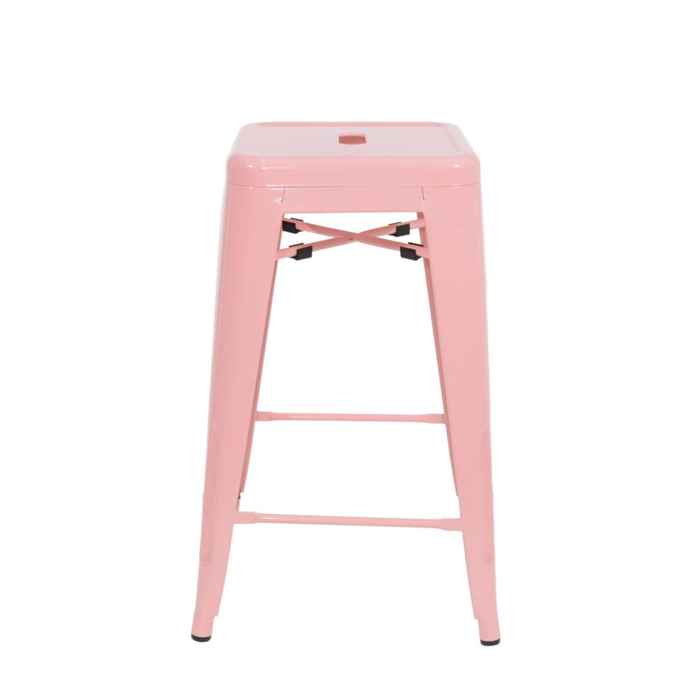 RVH  Stools Wedding & Event Tolix Pink Rockhampton Vintage Hire