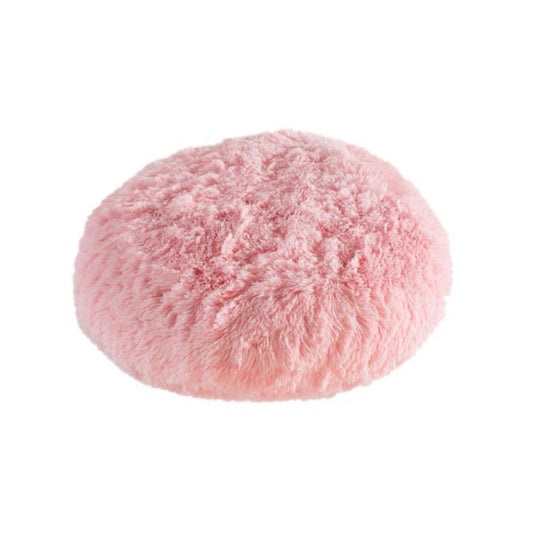 Round Cushion - Polar Faux Fur Pink Rockhampton Vintage Hire