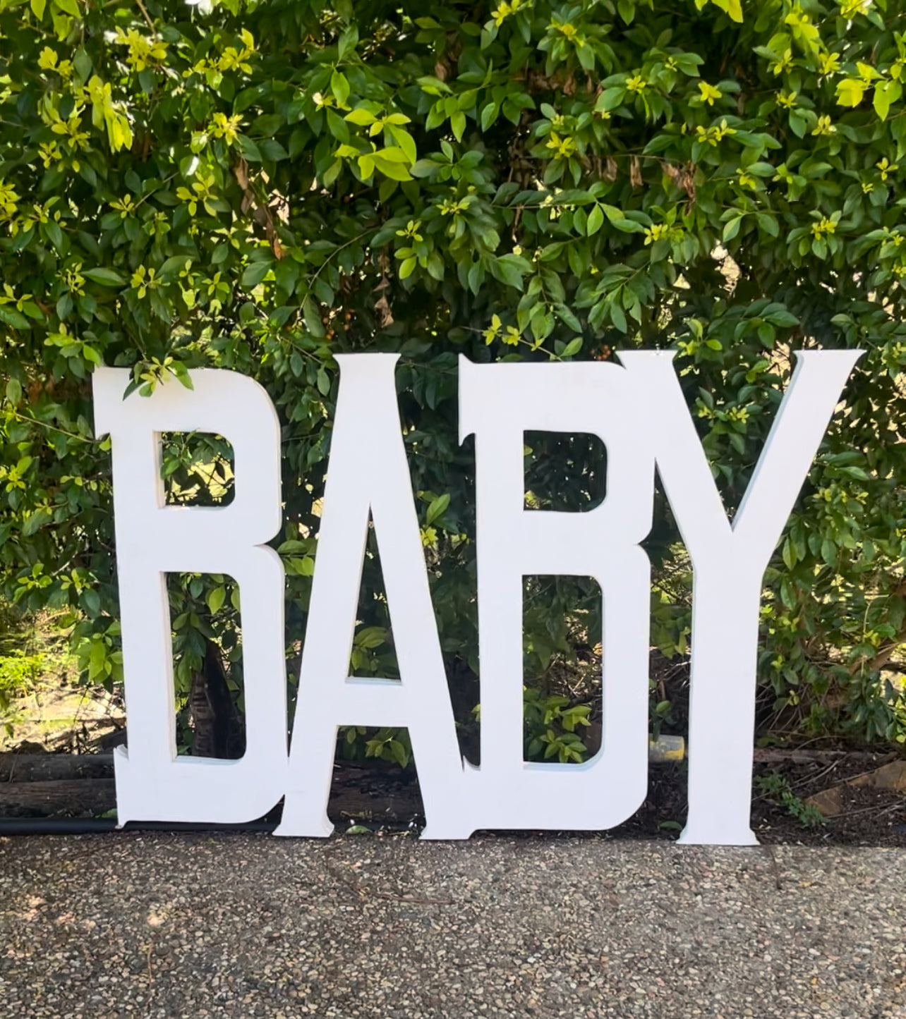 RVH BABY Signage Wedding & Events Rockhampton Vintage Hire