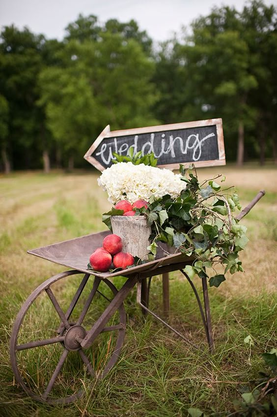 Vintage Rustic Wheelbarrow