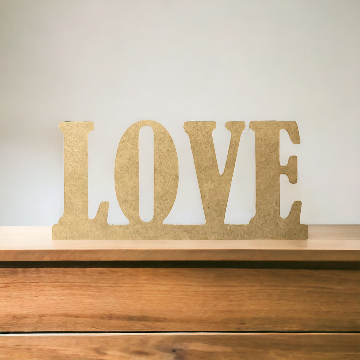 RVH LOVE Word Sign - Gold Rockhampton Vintage Hire