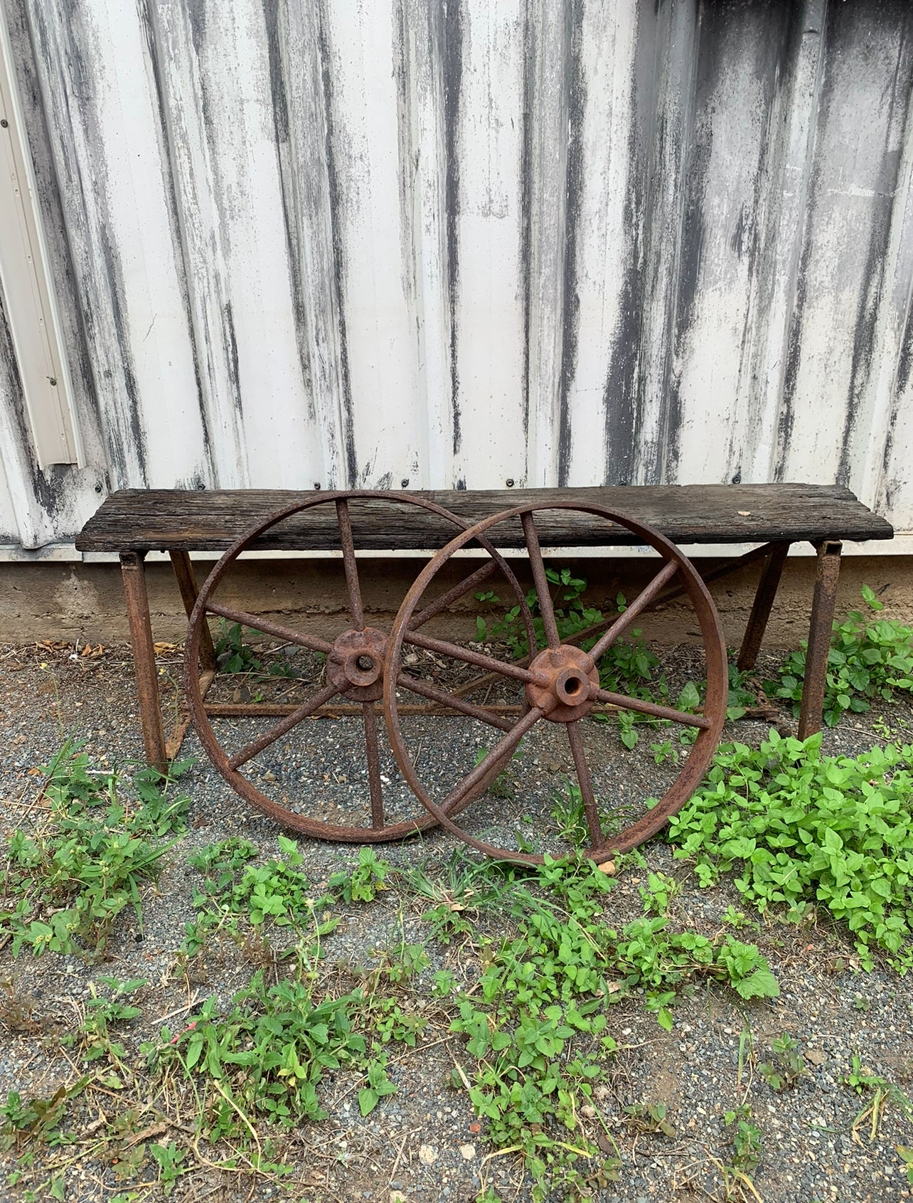 RVH Vintage Rustic Steel Wheels x 2 Available Rockhampton Vintage Hire