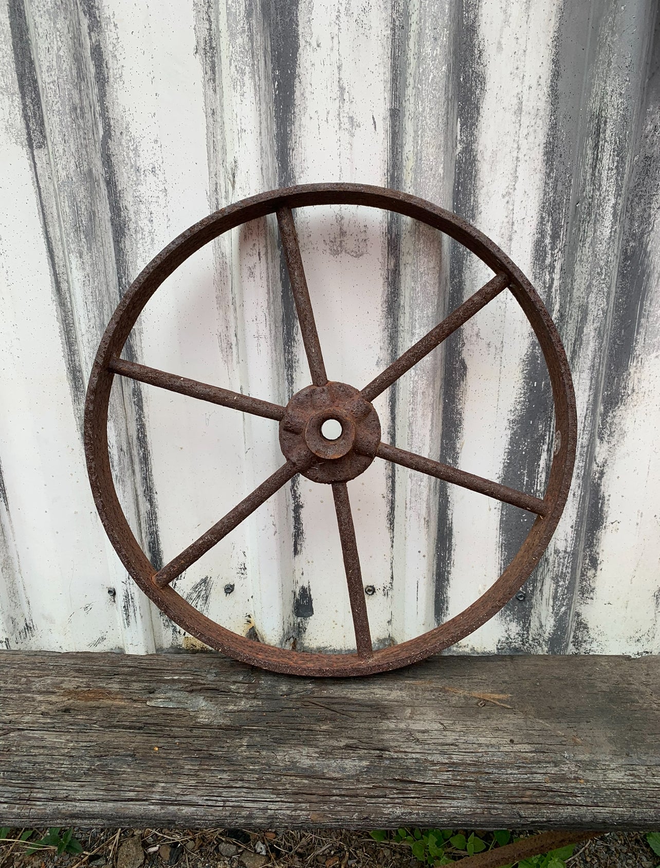 RVH Vintage Rustic Steel Wheels x 2 Available Rockhampton Vintage Hire