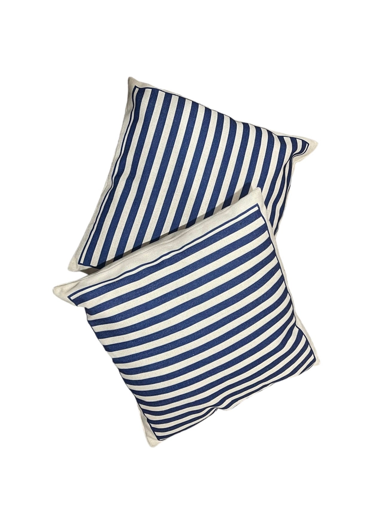 Hampton & Coastal styling Standard Square Cushions - Blue Stripe x2 Bundle Rockhampton Vintage Hire