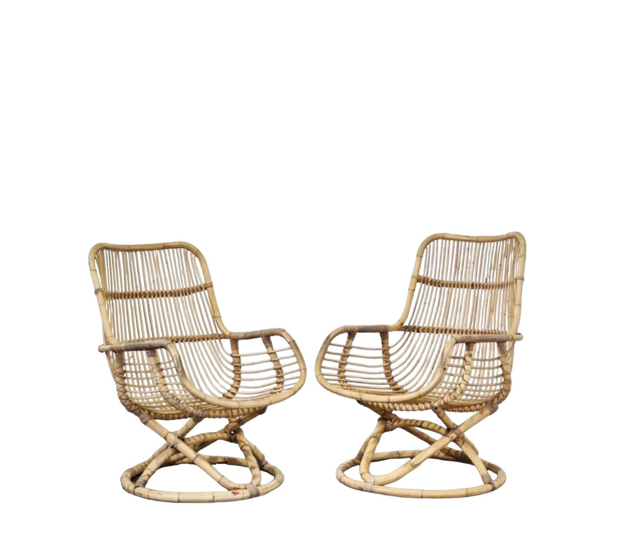 Island Luxe Signing Chairs Retro Boho Bamboo Pod Chairs x2 Bundle Rockhampton Vintage Hire