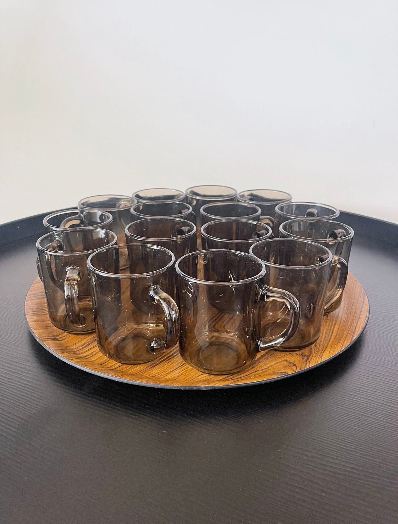 Mid-Century Retro Smokey Cups Rockhampton Vintage Hire