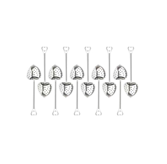 Love Heart Tea Infusers Silver x10 Bundle