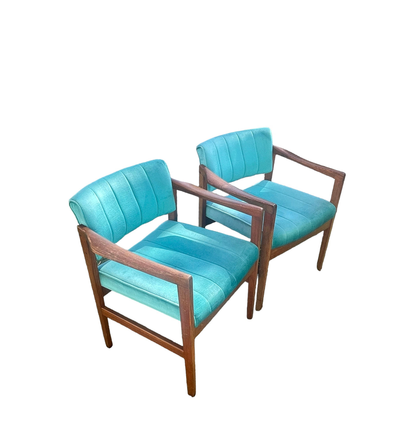 Vintage Velvet Teal Armchair x2 Bundle Rockhampton Vintage Hire