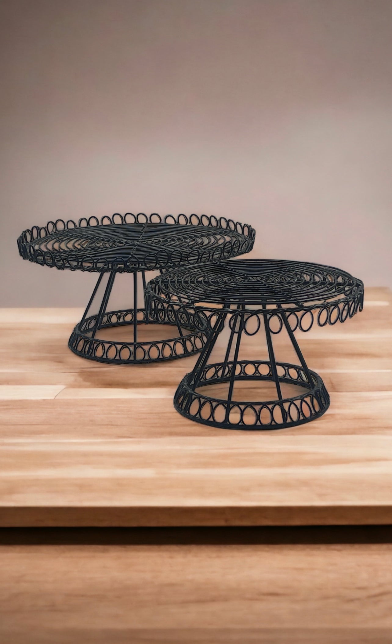 black wire cake stands Rockhampton Vintage Hire